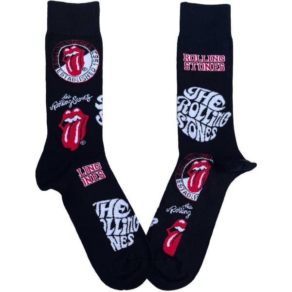 The Rolling Stones Unisex Adult Logo Socks Black 7 UK-11 UK