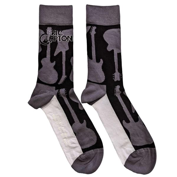 Eric Clapton Unisex Adult Guitar Socks Grey 7 UK-11 UK