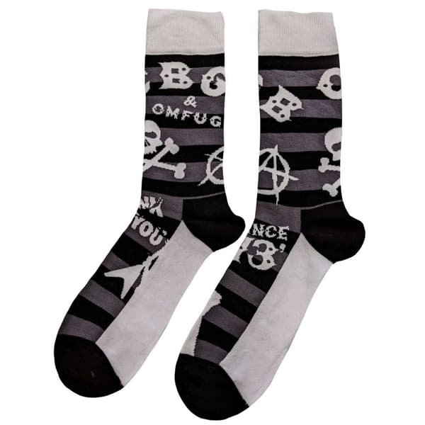 CBGB Unisex Adult Striped Logo Socks