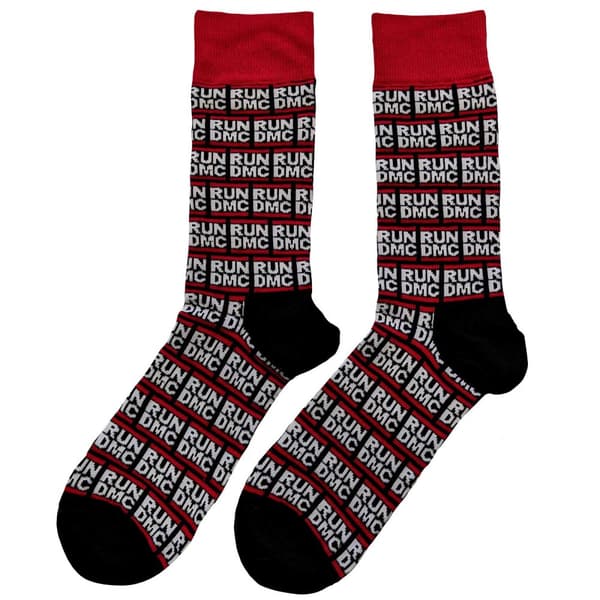 Run DMC Unisex Adult Repeat Logo Socks