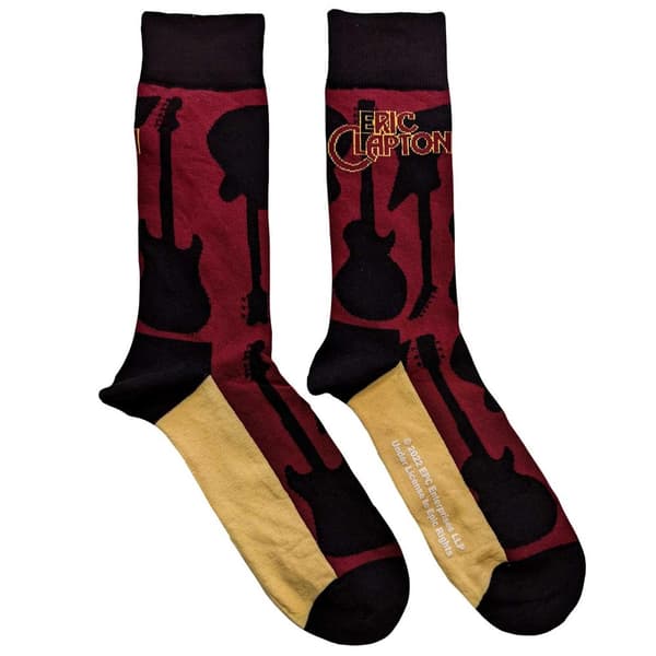 Eric Clapton Unisex Adult Guitar Socks Red/Beige/Black 7 UK-11 UK