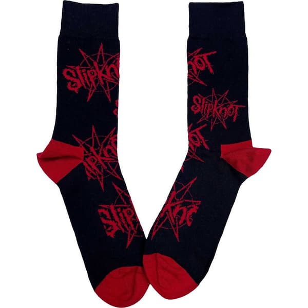 Slipknot Unisex strumpor med logotyp för vuxna Black/Red 7 UK-11 UK