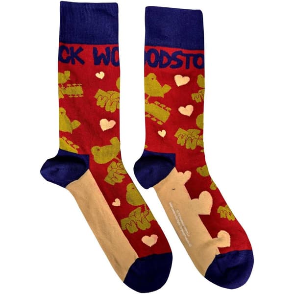 Woodstock Unisex Adult Birds & Hearts Ankle Socks Red 7 UK-11 UK