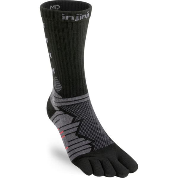 INJINJI ULTRA CREW Black/Grey, tåstrumpor höga löpning