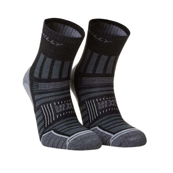 Hilly Mens Double Layered Ankle Socks Black S