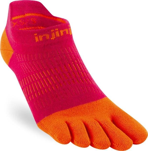 INJINJI WOMENS RUN LIGHTWEIGHT NO-SHOW Chili, tåstrumpor löpning M/L (40.5-44)