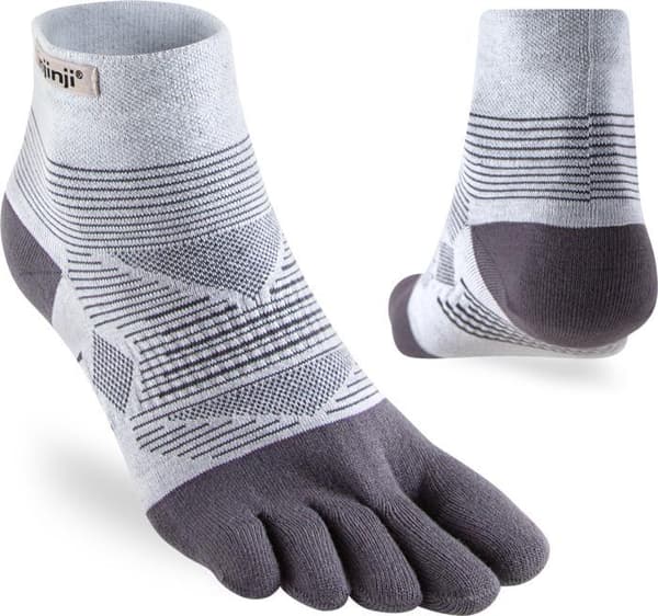INJINJI RUN LIGHTWEIGHT MINI-CREW  Grey/Light grey , tåstrumpor löpning Medium (40.5-44)