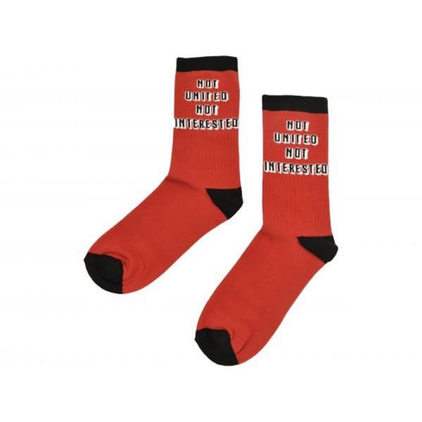 Unisex Adult Not United Not Interested Socks Red/Black 8 UK-11 UK