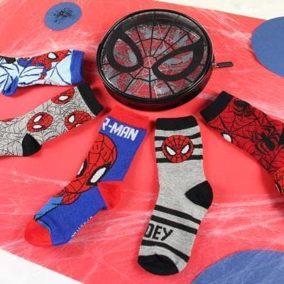 Spiderman 5 par barne​sokker størrelse 19-22 avengers sokker