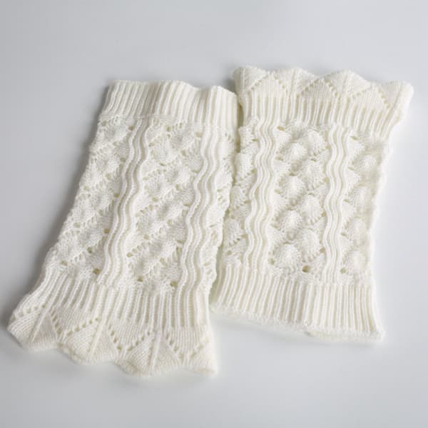 INF Mode Hæklet Strikket Blonde Trim Støvle Manchetter Toppers Benvarmere Sokker