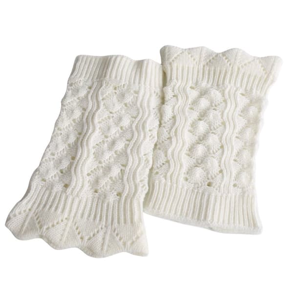 INF Mode Hæklet Strikket Blonde Trim Støvle Manchetter Toppers Benvarmere Sokker