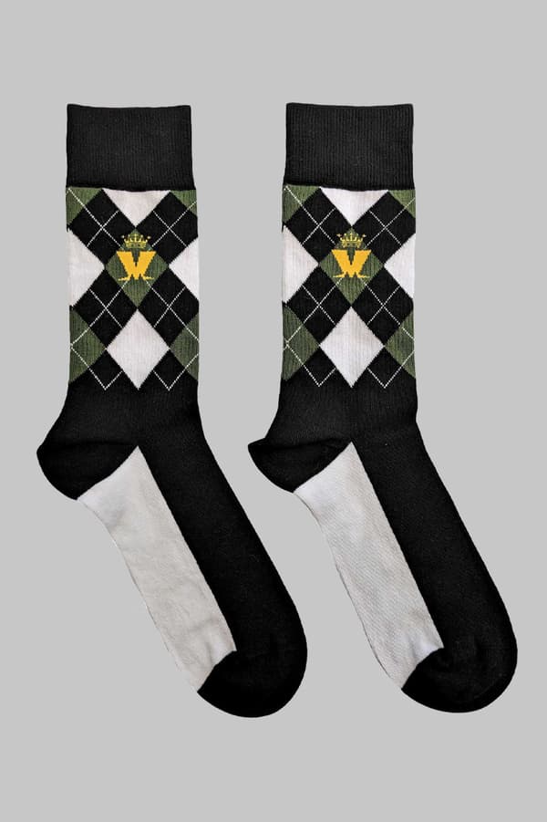 Madness Ankle Socks Crown Green Diamond Official Mens Black (UK SIZE 7 - 11) UK Size 7-11