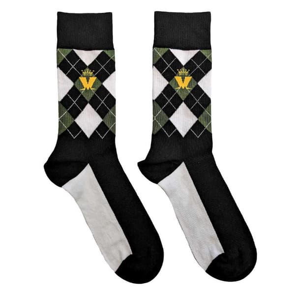 Madness Ankle Socks Crown Green Diamond Official Mens Black (UK SIZE 7 - 11) UK Size 7-11