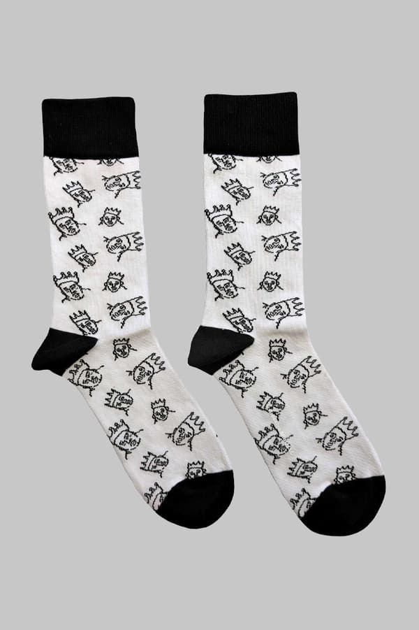 Biggie Smalls Ankle Socks Hand Drawn (UK SIZE 7 - 11) UK Size 7-11