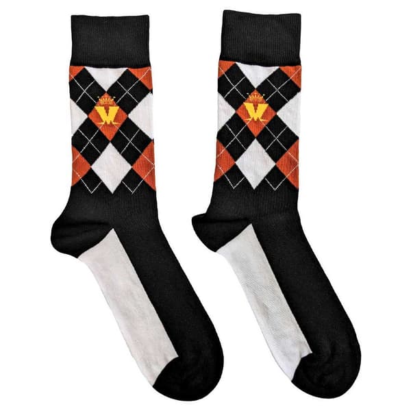 Madness Ankle Socks Crown Brown Diamond Official Mens Black (UK SIZE 7 - 11) UK Size 7-11