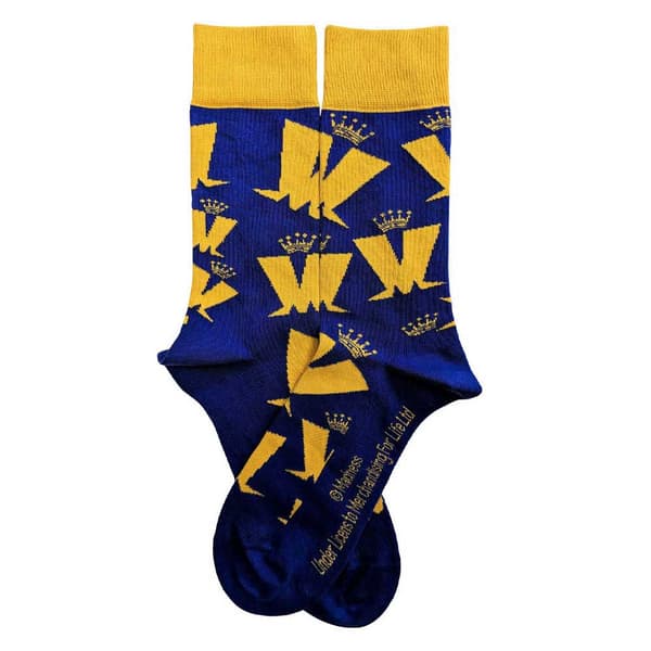 Madness Ankle Socks Crown Pattern Official Mens Blue (UK SIZE 7 - 11) UK Size 7-11