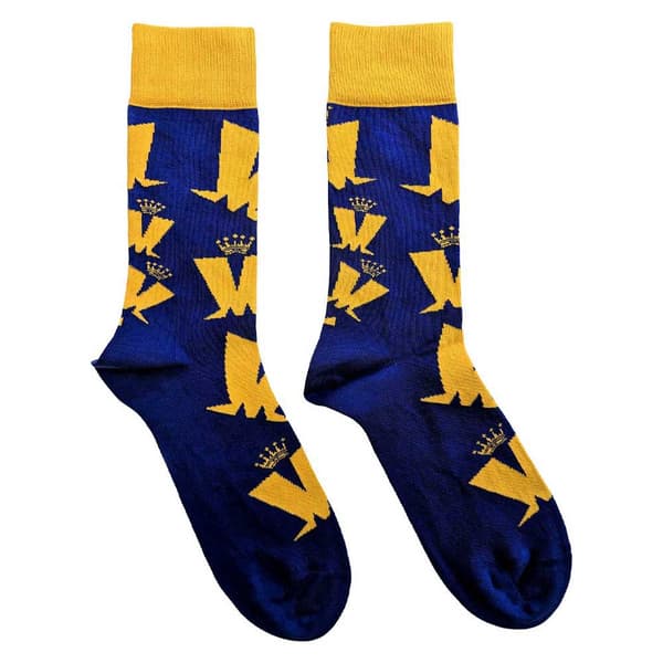 Madness Ankle Socks Crown Pattern Official Mens Blue (UK SIZE 7 - 11) UK Size 7-11