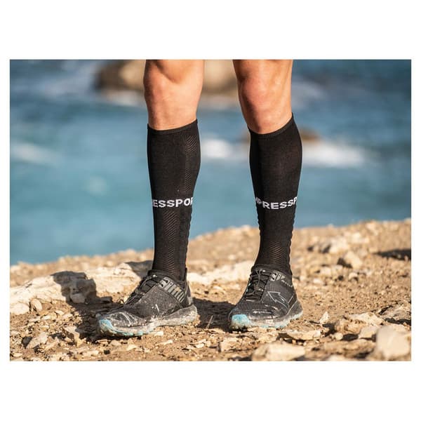 Compressport Sokker Full Run Sort EU 39-41 Mand