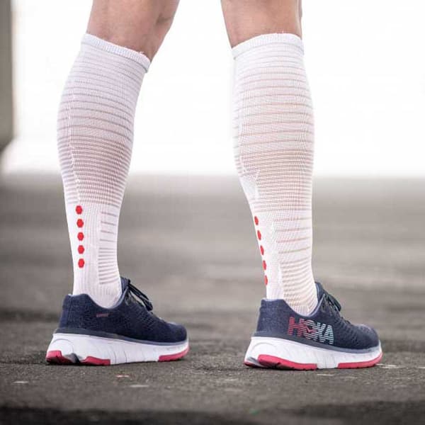 Compressport Sokker Full Run Hvid EU 42-44 Mand