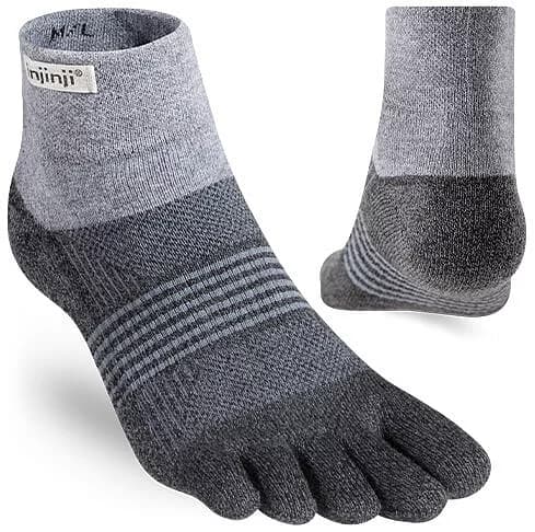 INJINJI WOMENS TRAIL MIDWEIGHT CREW MID Granite, tåstrumpor vandring M/L (40.5-44.5)