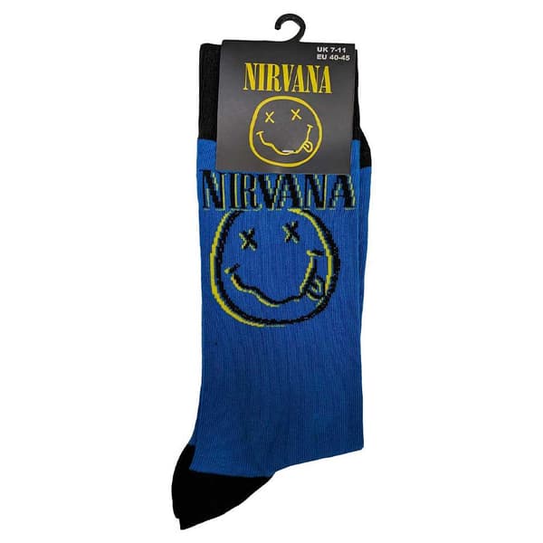 Nirvana Ankle Socks Inverse Grunge Face (UK SIZE 7 - 11) UK Size 7-11