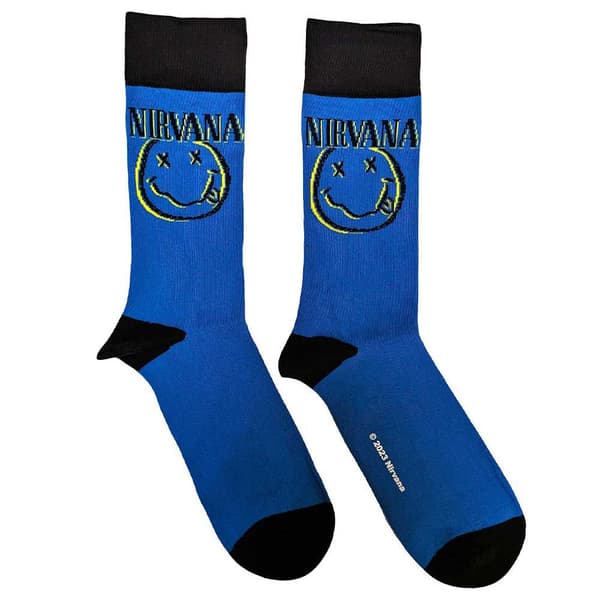 Nirvana Ankle Socks Inverse Grunge Face (UK SIZE 7 - 11) UK Size 7-11