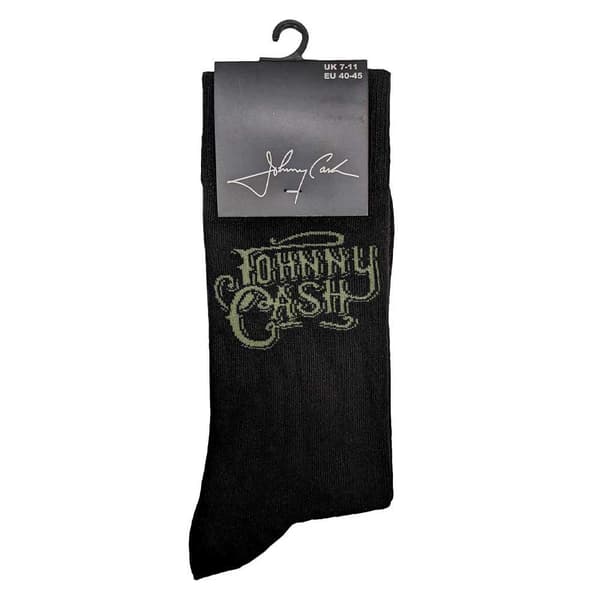Johnny Cash Ankle Socks Text Logo (UK SIZE 7 - 11) UK Size 7-11