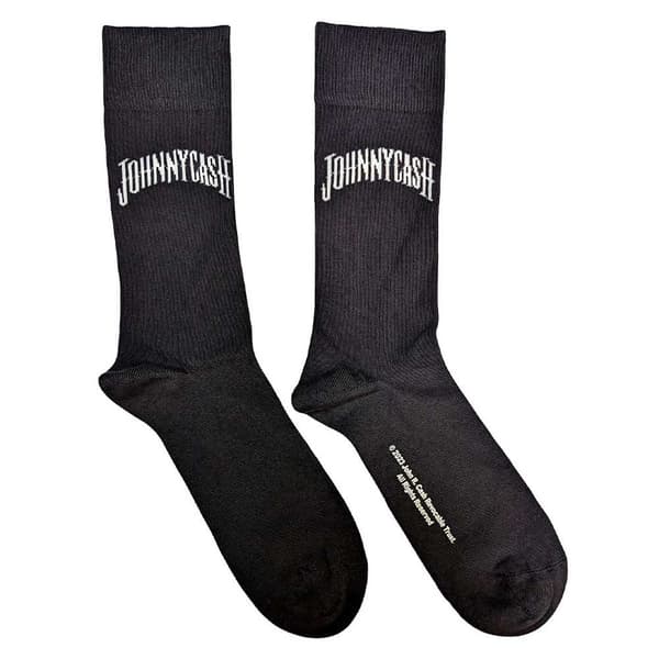 Johnny Cash Ankle Socks Man In Black (UK SIZE 7 - 11) UK Size 7-11