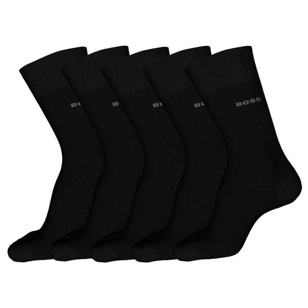 Boss Korte Sokker Uni Color 10244642 01 5 Par Sort EU 39-42 Mand