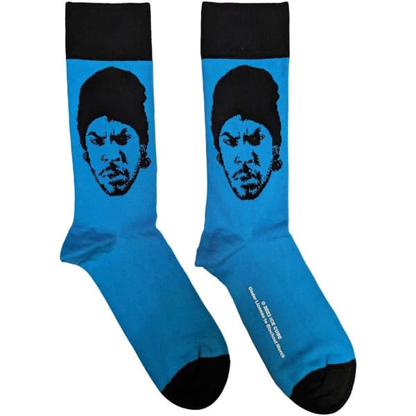 Ice Cube Unisex Adult Portrait Socks Blue/Black 7 UK-11 UK