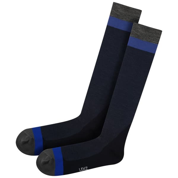 Lenz Lange Strømper Merino Compression 1 Blå EU 42-44 Mand