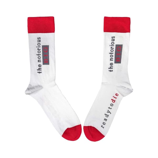 Biggie Smalls Unisex Adult Ready To Die Socks White 7 UK-11 UK