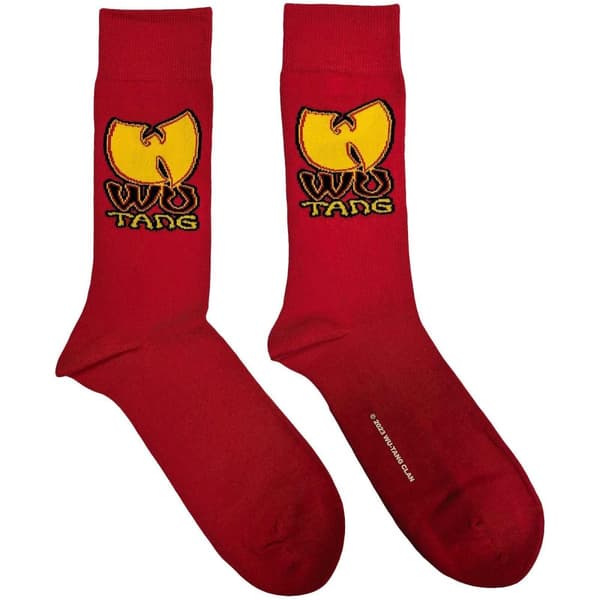 Wu-Tang Clan Unisex Adult Logo Socks Red 7 UK-11 UK