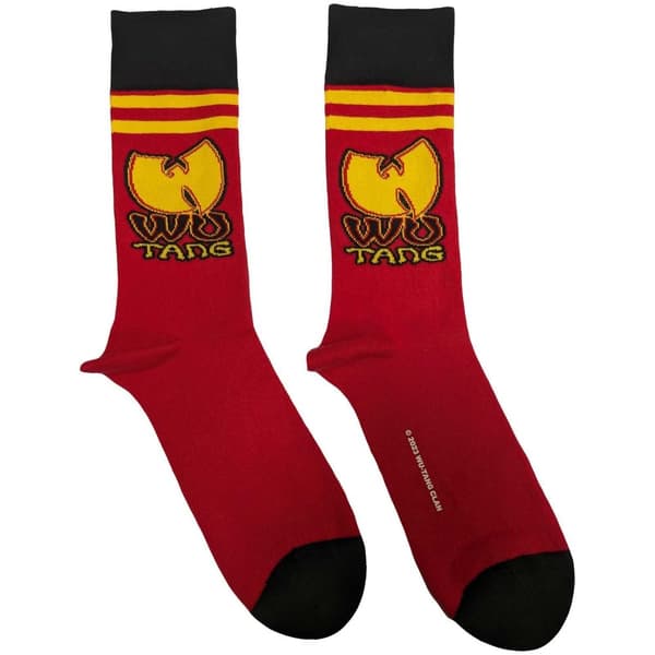 Wu-Tang Clan Unisex Adult Striped Socks Red 7 UK-11 UK