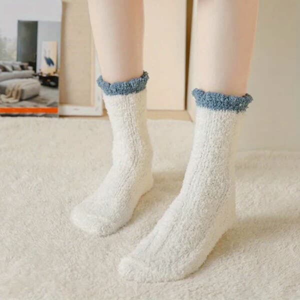 Furry sokker - plysj hot fleece rosa