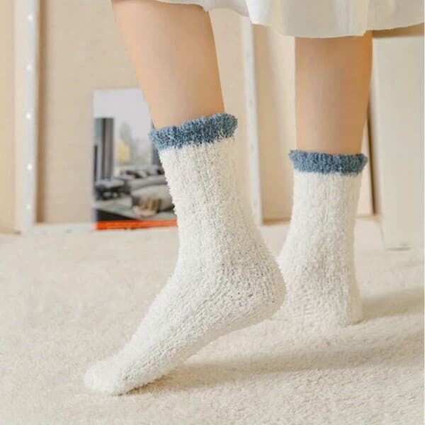 Furry sokker - plysj hot fleece rosa