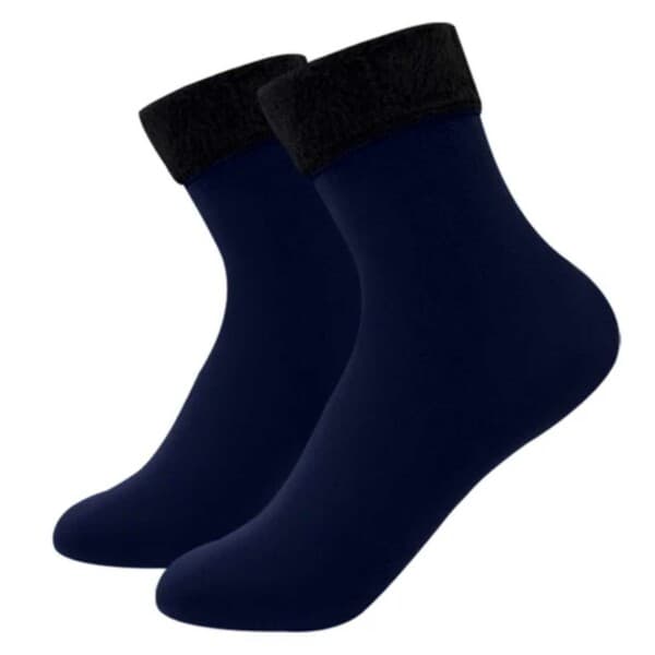 Vuoratut sukat - kuuma fleece sininen