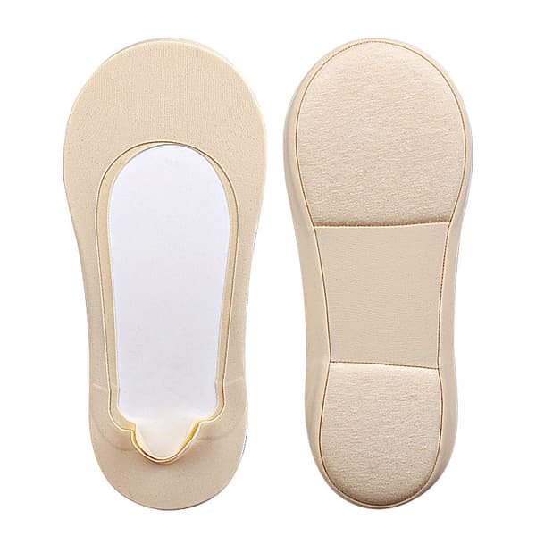 INF Anti-slip sokker usynlige lavvandede bådsokker beige