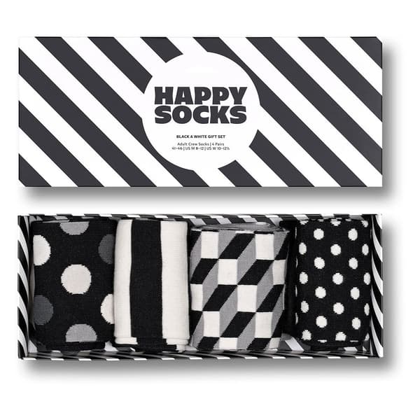 Happy Socks Halva Strumpor Classic Black & Whites Gift Set 4 Par Flerfärgad EU 41-46 Man