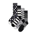 Miniatyrbild 1 av 3: Happy Socks Halva Strumpor Classic Black & Whites Gift Set 4 Par Flerfärgad EU 36-40 Man