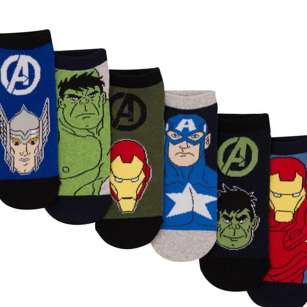 Marvel Avengers Boys Characters Socks (Pack of 6)