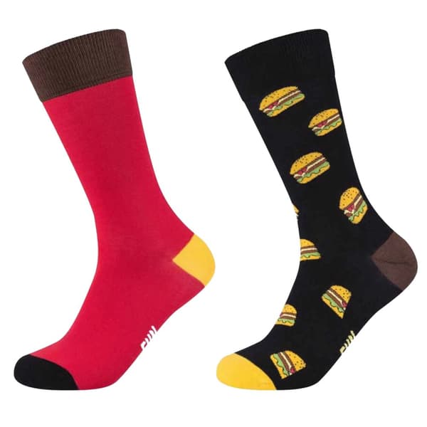 FUNSOCKS Motifs 2PPK Socks FU71113-3118, Unisex, Sokker, Flerfarvet Multicolour 41-46
