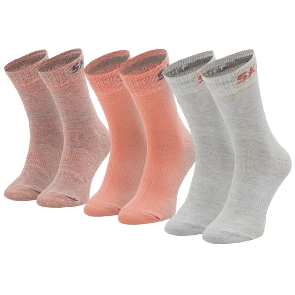 Skechers 3PPK Wm Mesh Ventilation Socks SK41053-4334, för Tjej, Strumpor, Rosa Pink 27-30