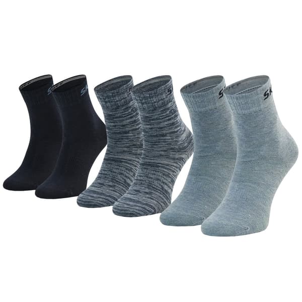 Skechers 3PPK Boys Mech Ventilation Socks SK41064-5302, för Pojke, Strumpor, Blå