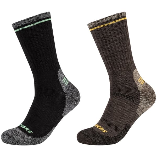 Skechers 2PPK Men Trail Wool Socks SK41104-8997, Man, Strumpor, Svart Black 43-46