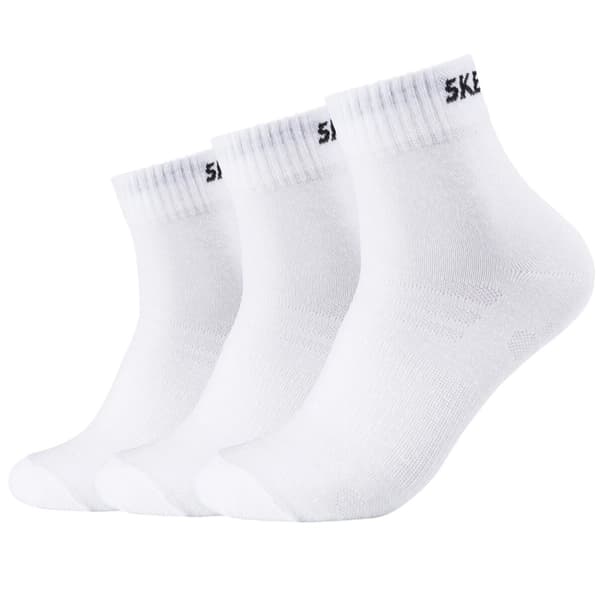 Skechers 3PPK Unisex Mesh Ventilation Quarter Socks SK42017-1000, Unisex, Strumpor, Vit White 35-38