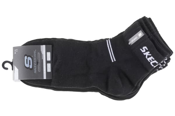 Skechers 5PPK Wm Mesh Ventilation Quarter Socks SK42017006-9999, Unisex, Sokker, Sort