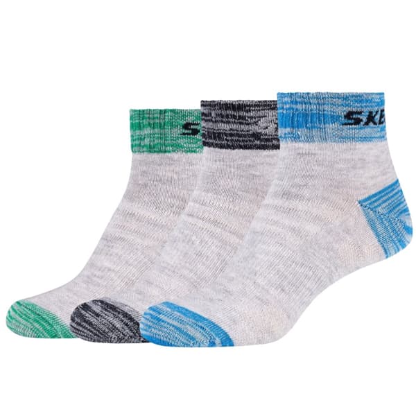 Skechers 3PPK Wm Mesh Ventilation Quarter Socks SK42022-9200, för Tjej, Strumpor, Grå Grey 27-30