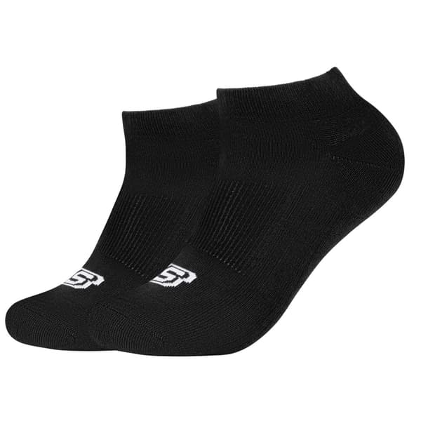 Skechers 2PPK Basic Cushioned Sneaker Socks SK43024-9999, Unisex, Sokker, Sort Black 39-42