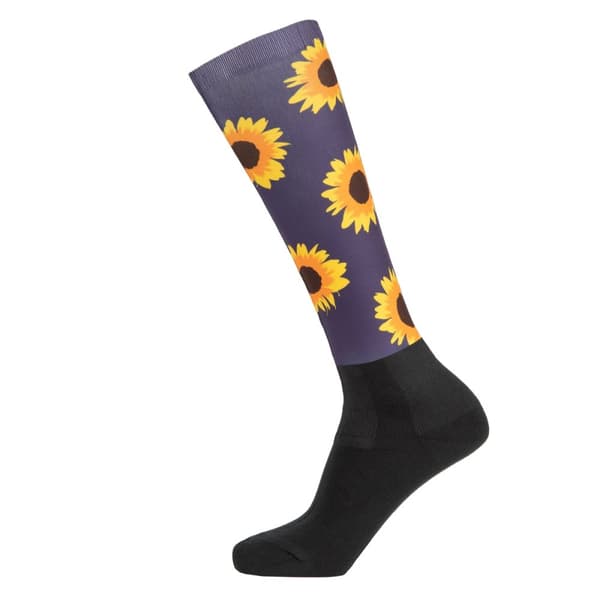 Aubrion Unisex Adult Hyde Park Sunflower Knee High Socks Navy/Yellow One Size